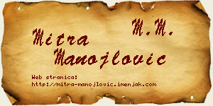 Mitra Manojlović vizit kartica